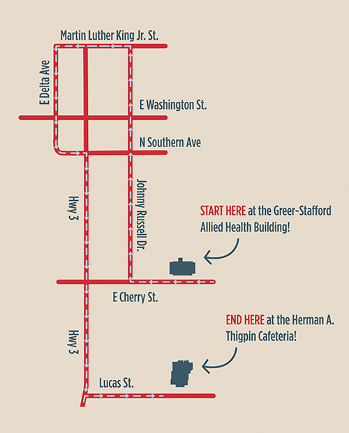 Homecoming parade route